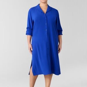 Eileen Fisher Vibrant Blue Midi Dress